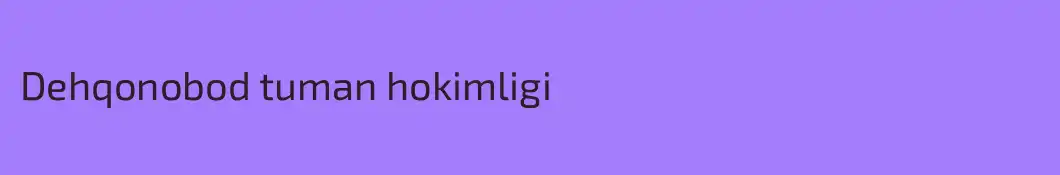 Dehqonobod tuman hokimligi